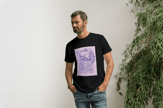 Ornate Floral Skull: Gothic Art Graphic Tee - Essentia Attire