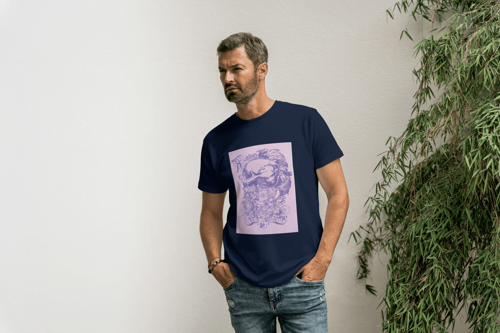 Ornate Floral Skull: Gothic Art Graphic Tee - Essentia Attire