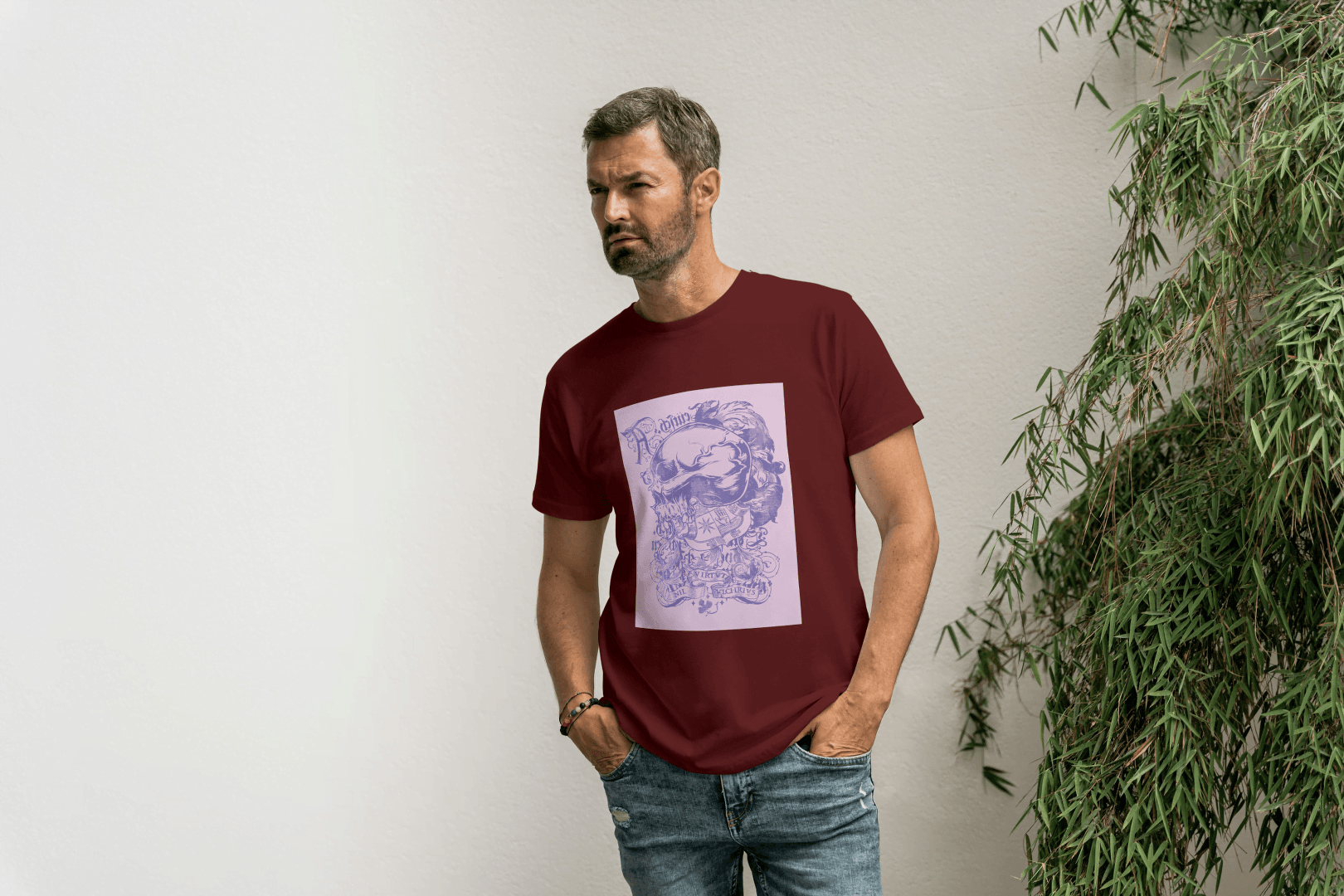 Ornate Floral Skull: Gothic Art Graphic Tee - Essentia Attire