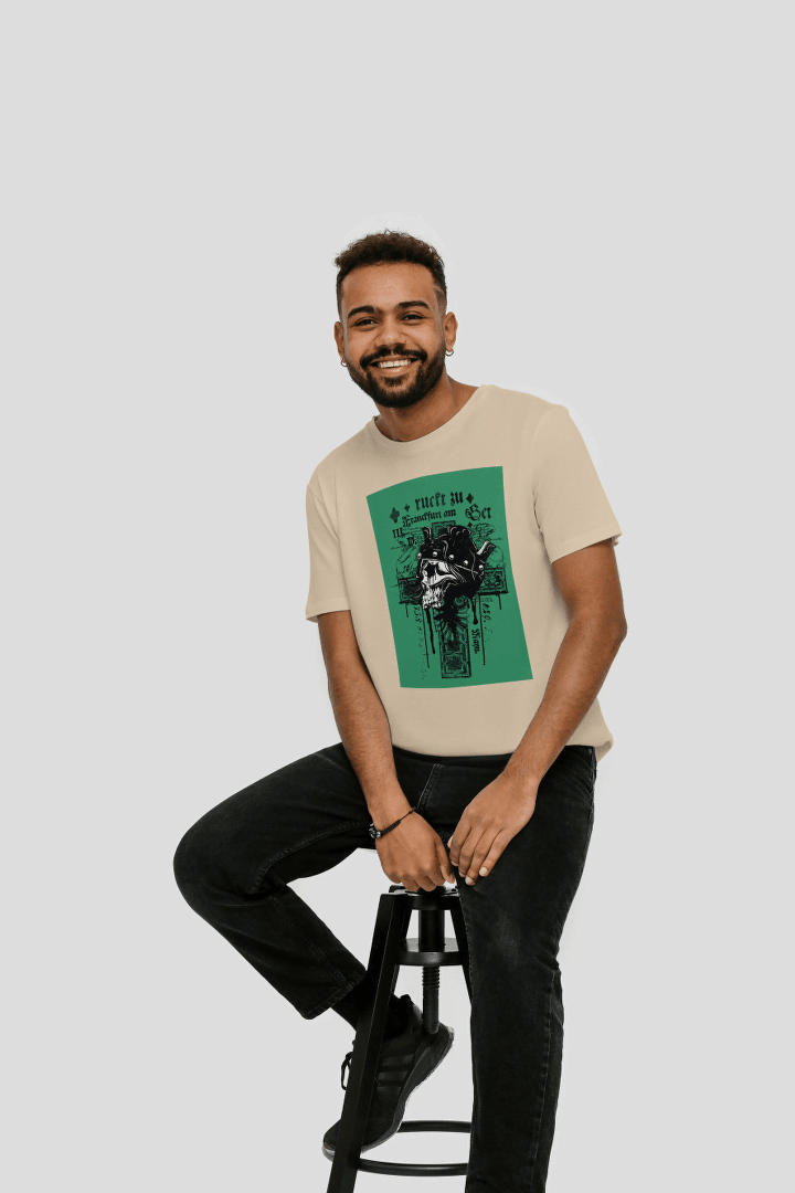 Cybernetic Skull Cross: Industrial Goth Tee - Essentia Attire