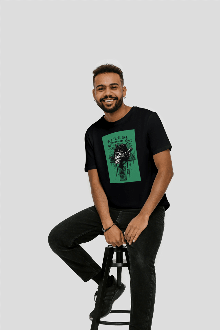 Cybernetic Skull Cross: Industrial Goth Tee - Essentia Attire