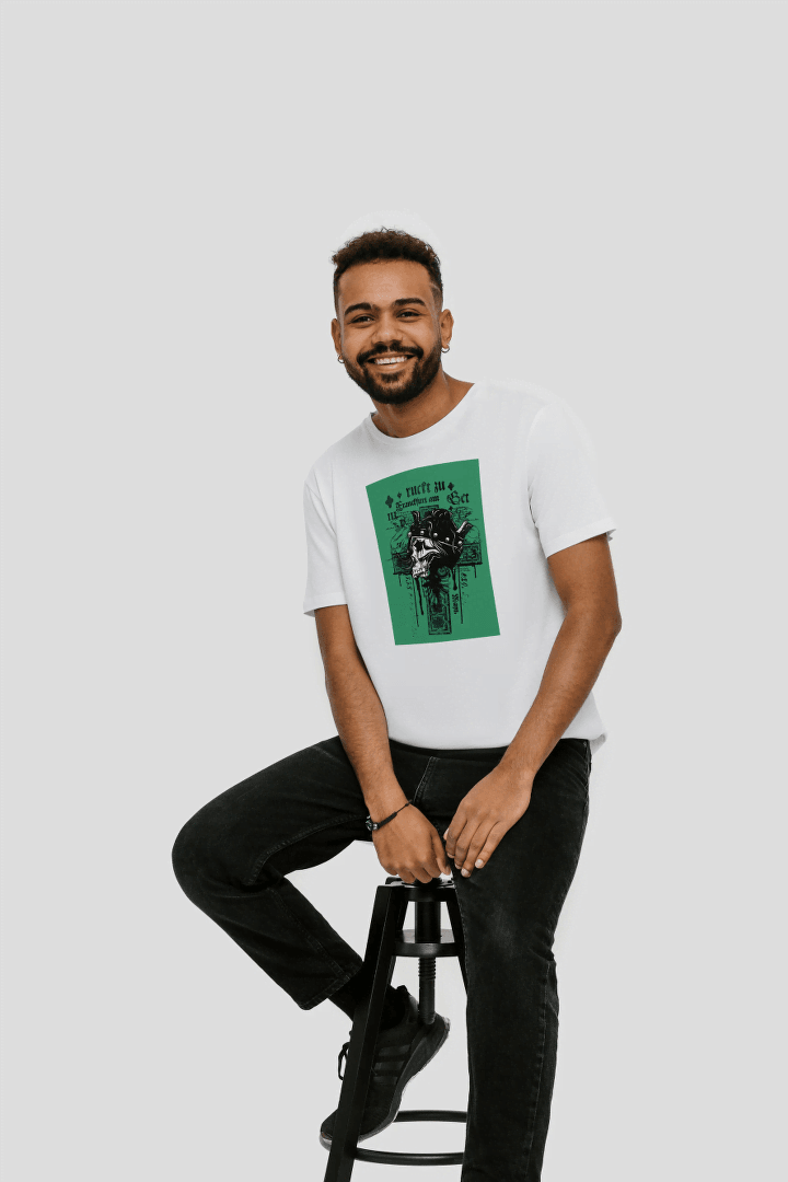 Cybernetic Skull Cross: Industrial Goth Tee - Essentia Attire