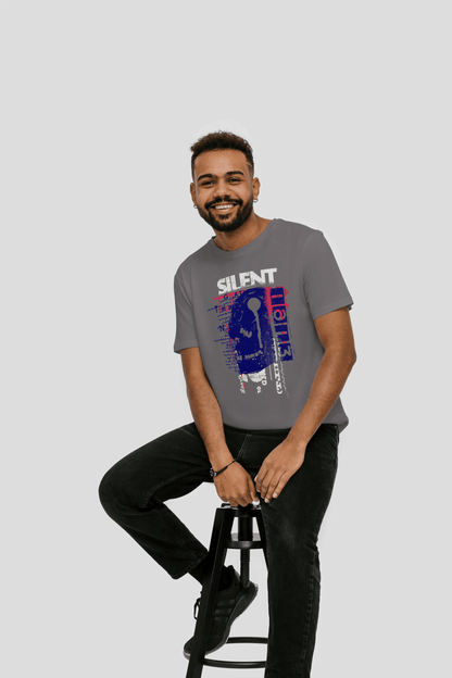Silent Monster Skull: Urban Grunge Graphic Tee - Essentia Attire
