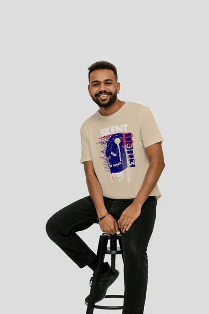 Silent Monster Skull: Urban Grunge Graphic Tee - Essentia Attire