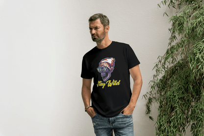 Stay Wild Skull: Cool Beanie Sunglasses Skull Tee - Essentia Attire