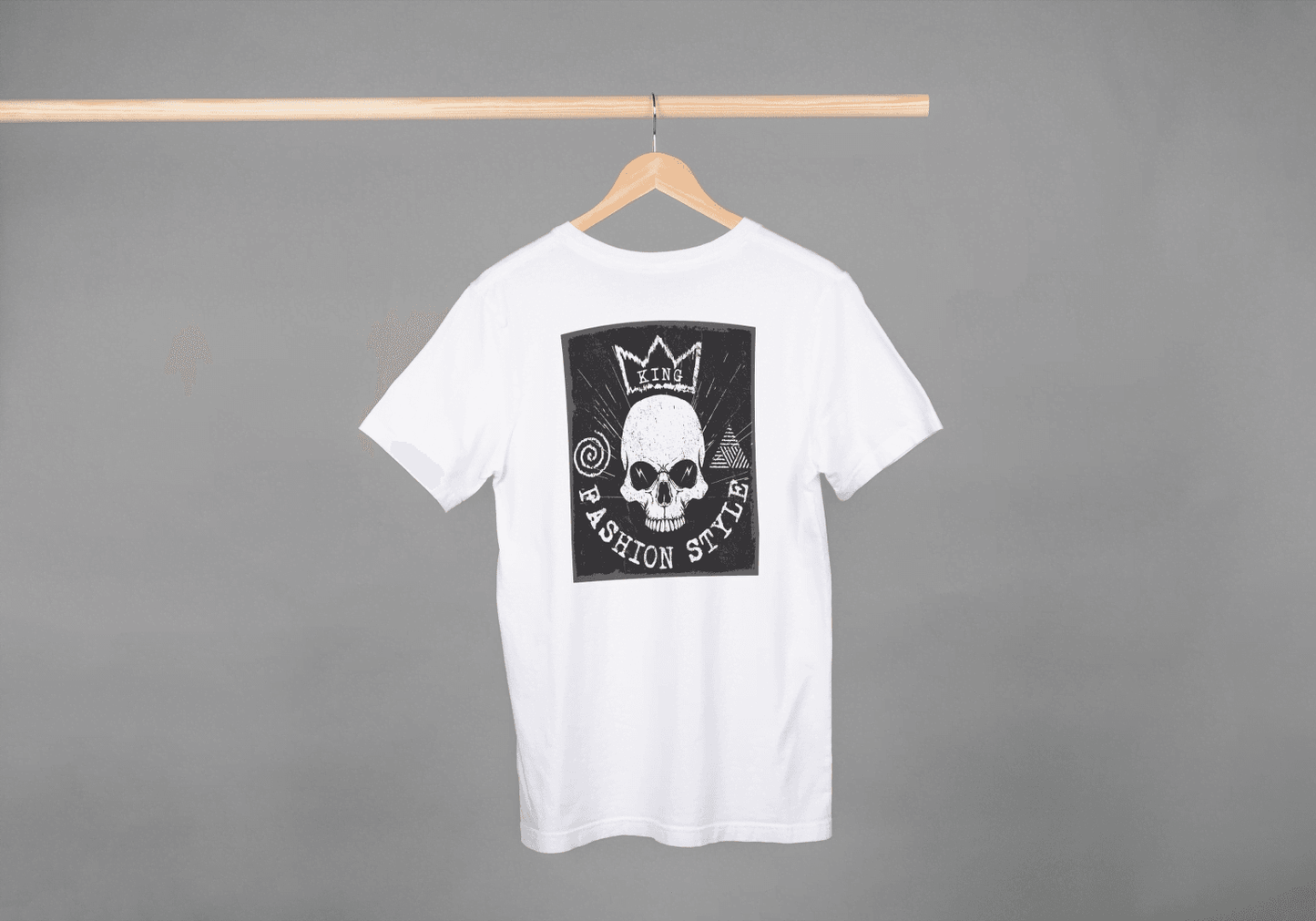 King Skull Fashion Style: Edgy Crown Skull Tee - Essentia Attire