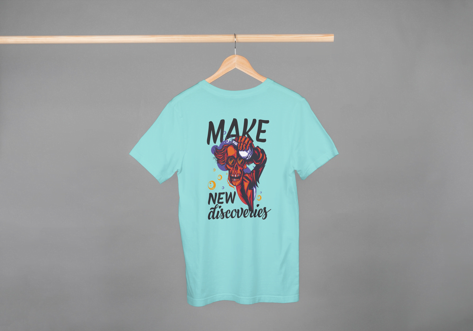 "Make New Discoveries" Skull: Quirky Science & Exploration Tee - Essentia Attire