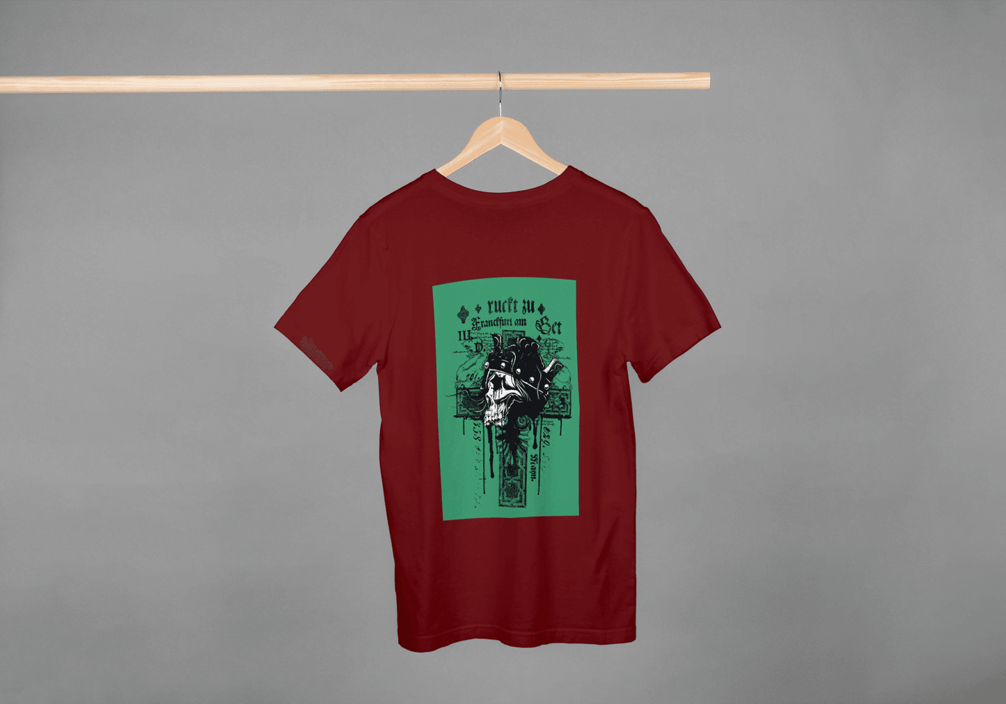 Cybernetic Skull Cross: Industrial Goth Tee - Essentia Attire