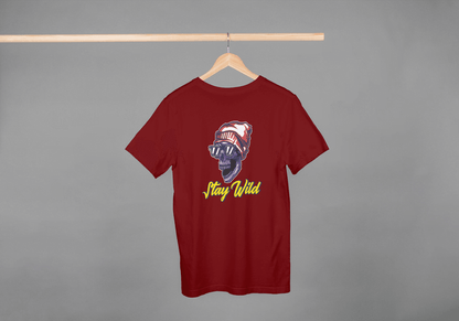 Stay Wild Skull: Cool Beanie Sunglasses Skull Tee - Essentia Attire