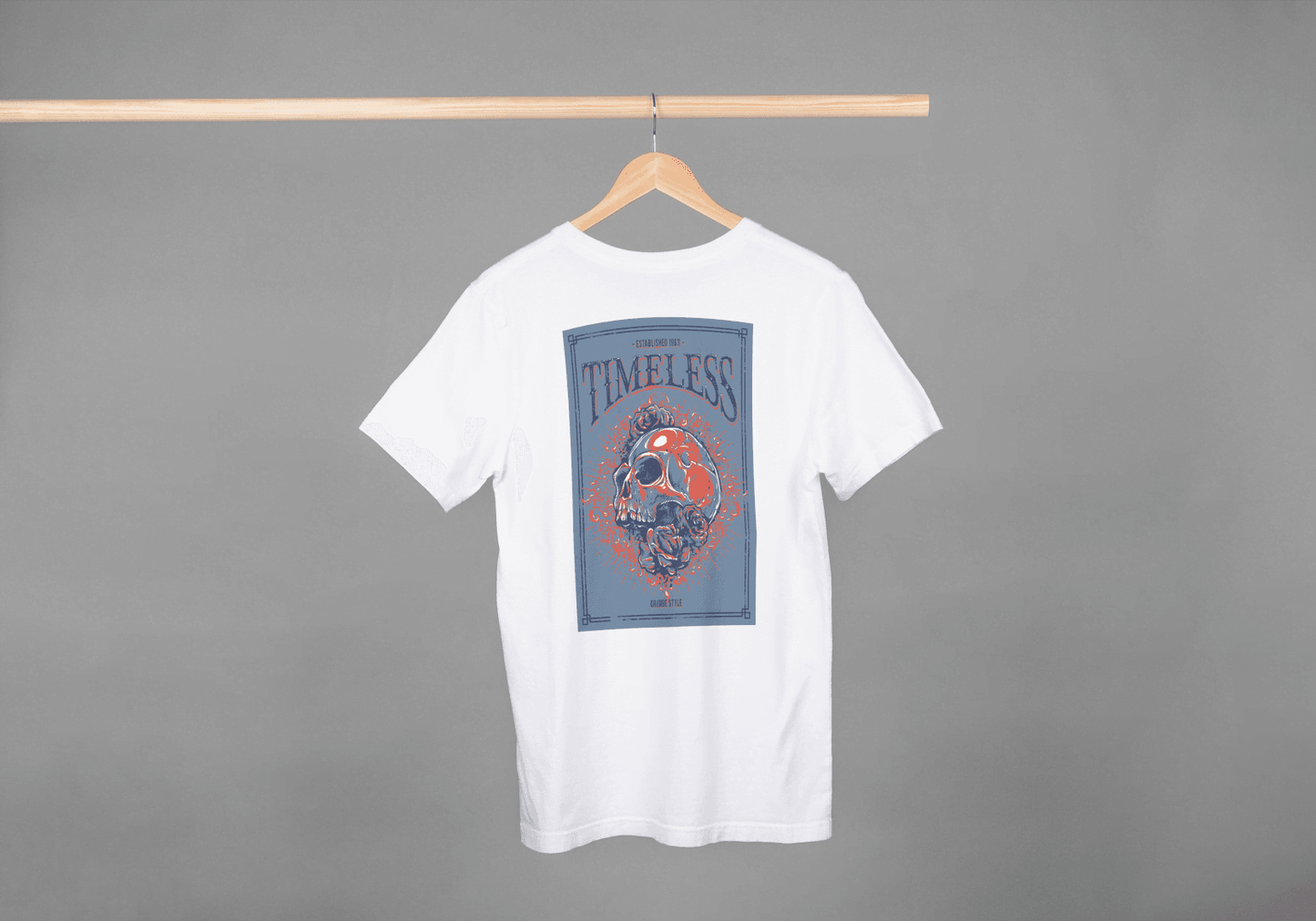 Timeless Skull Floral: Gothic Art Graphic Tee - Essentia Attire