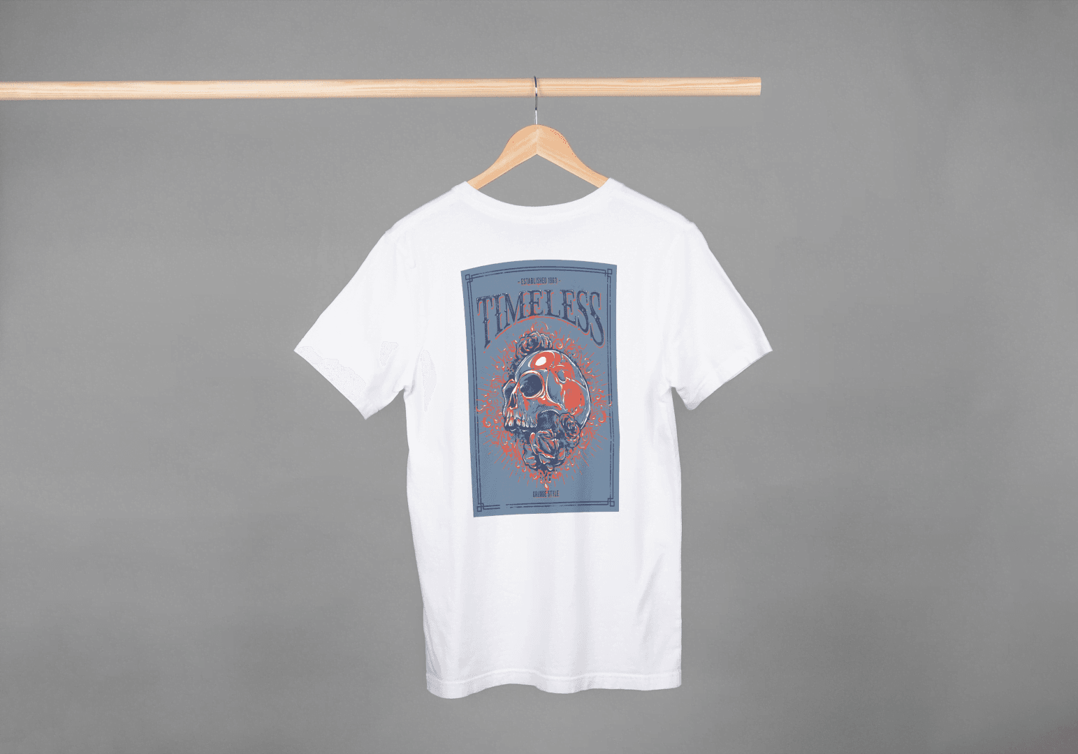 Timeless Skull Floral: Gothic Art Graphic Tee - Essentia Attire