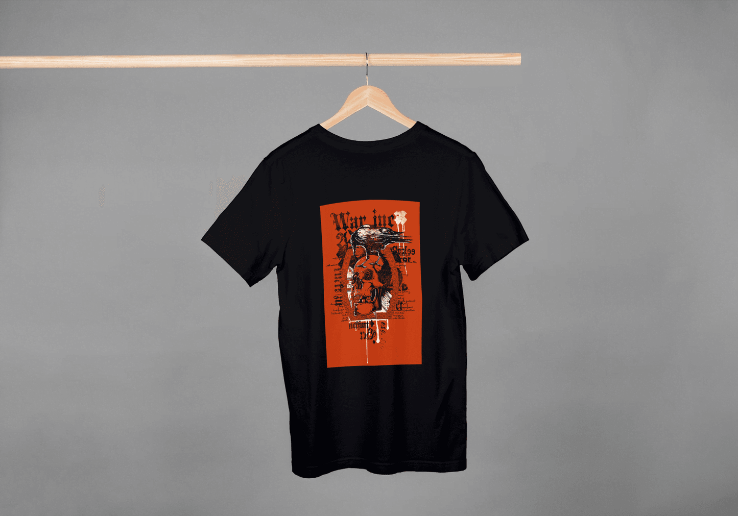 Gothic Crow & Skull: Dark Academia Graphic Tee - Essentia Attire