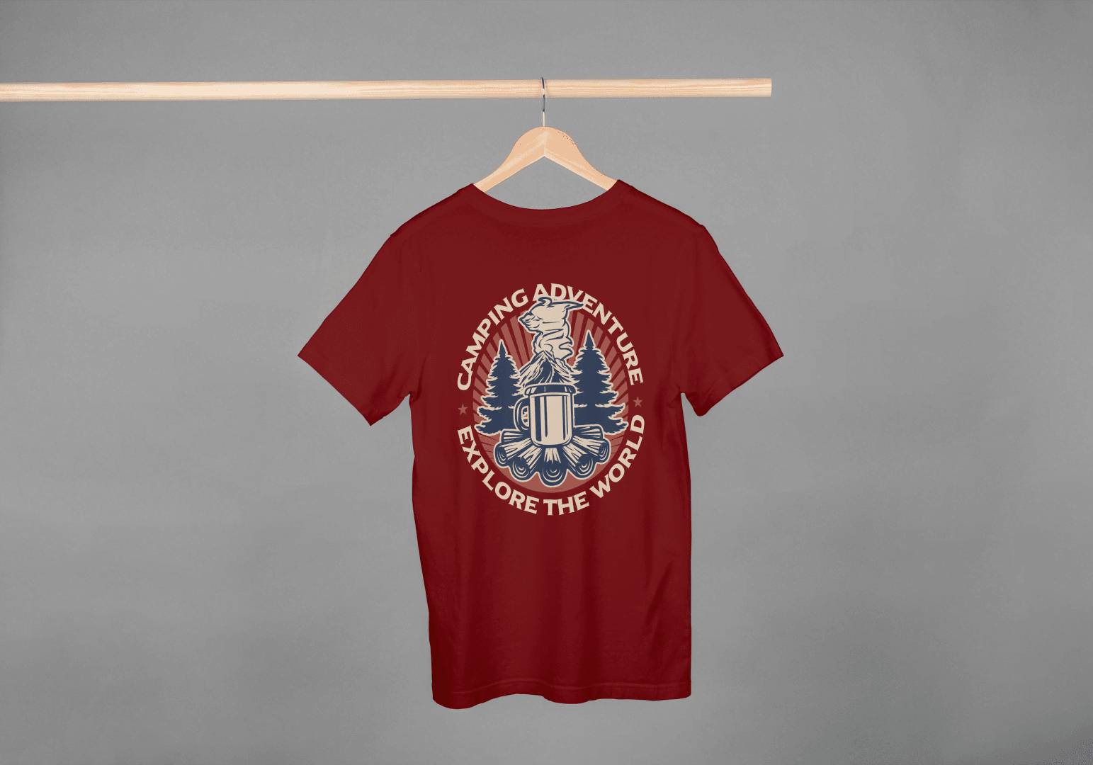 Camping Adventure Explore The World: Vibrant Outdoor Tee - Essentia Attire