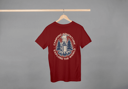 Camping Adventure Explore The World: Vibrant Outdoor Tee - Essentia Attire