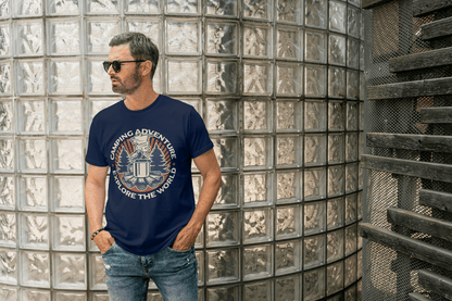 Camping Adventure Explore The World: Vibrant Outdoor Tee - Essentia Attire