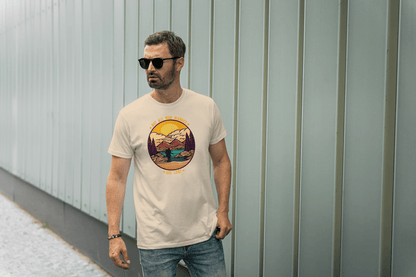Not All Who Wander Are Lost: Mountain Landscape Tee - Essentia Attire