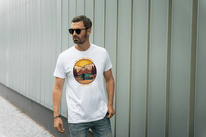 Not All Who Wander Are Lost: Mountain Landscape Tee - Essentia Attire