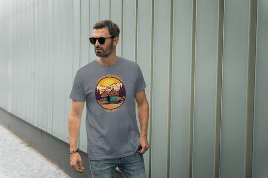 Not All Who Wander Are Lost: Mountain Landscape Tee - Essentia Attire