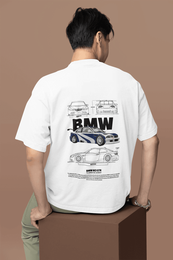 Classic BMW M3 GTR Racing: Automotive Engineering Tee - Essentia Attire