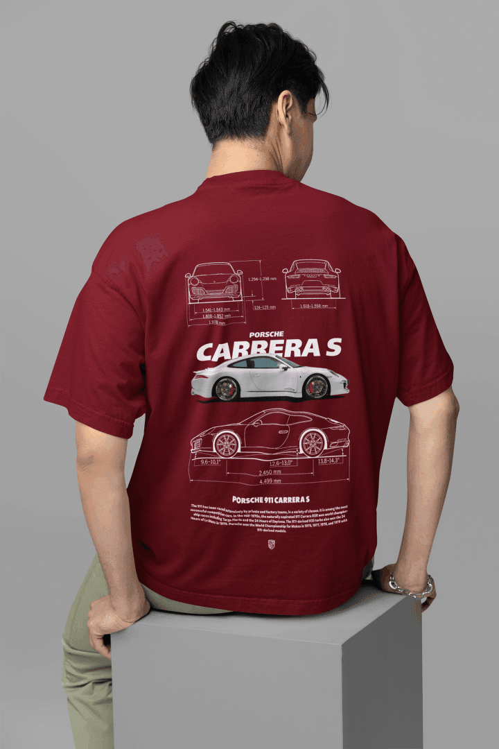 Porsche Fan Tee: Carrera S Technical Art - Essentia Attire