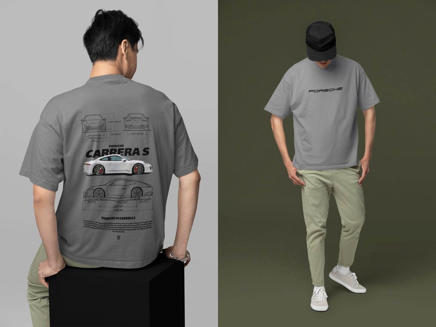 Porsche Fan Tee: Carrera S Technical Art - Essentia Attire