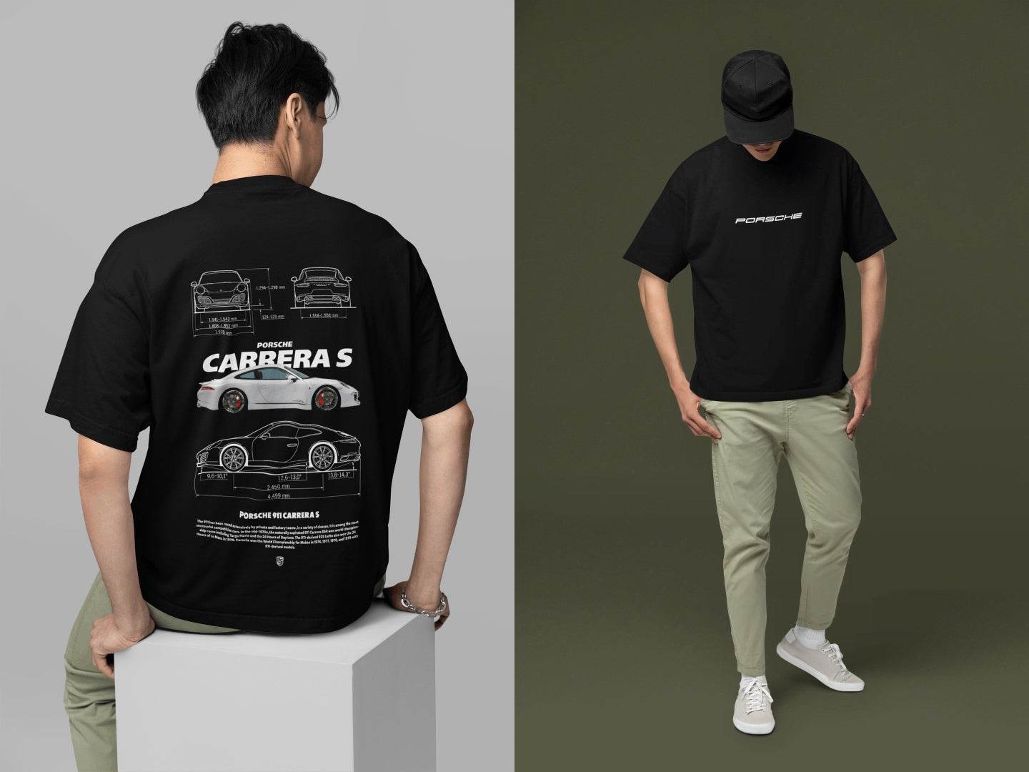 Porsche Fan Tee: Carrera S Technical Art - Essentia Attire