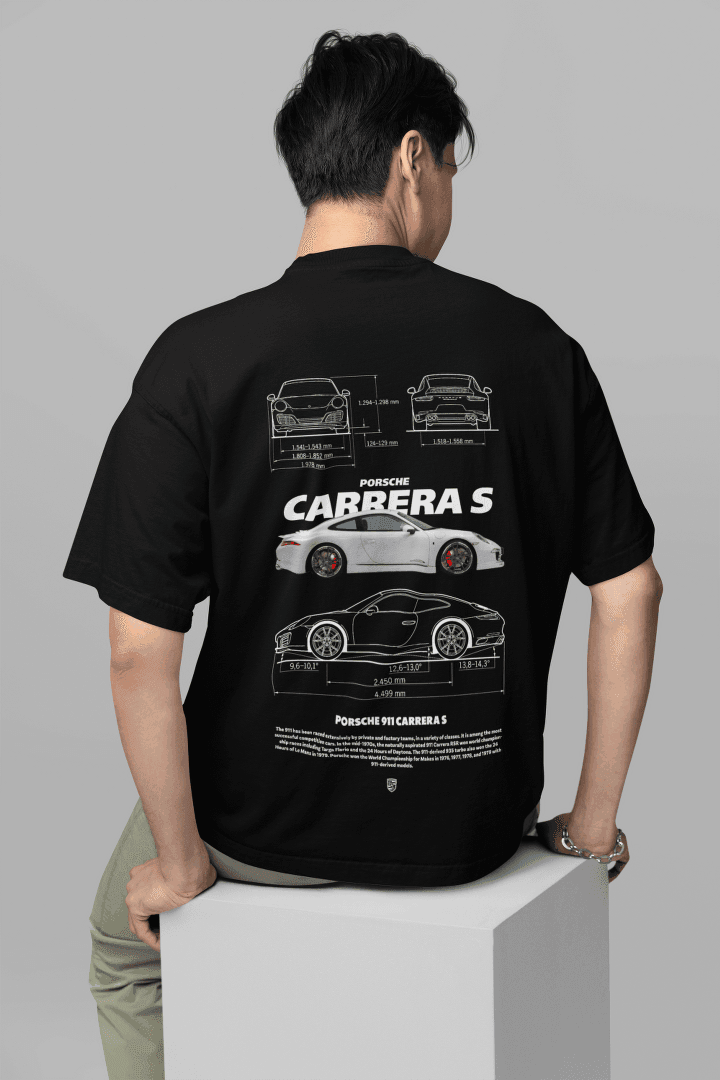 Porsche Fan Tee: Carrera S Technical Art - Essentia Attire