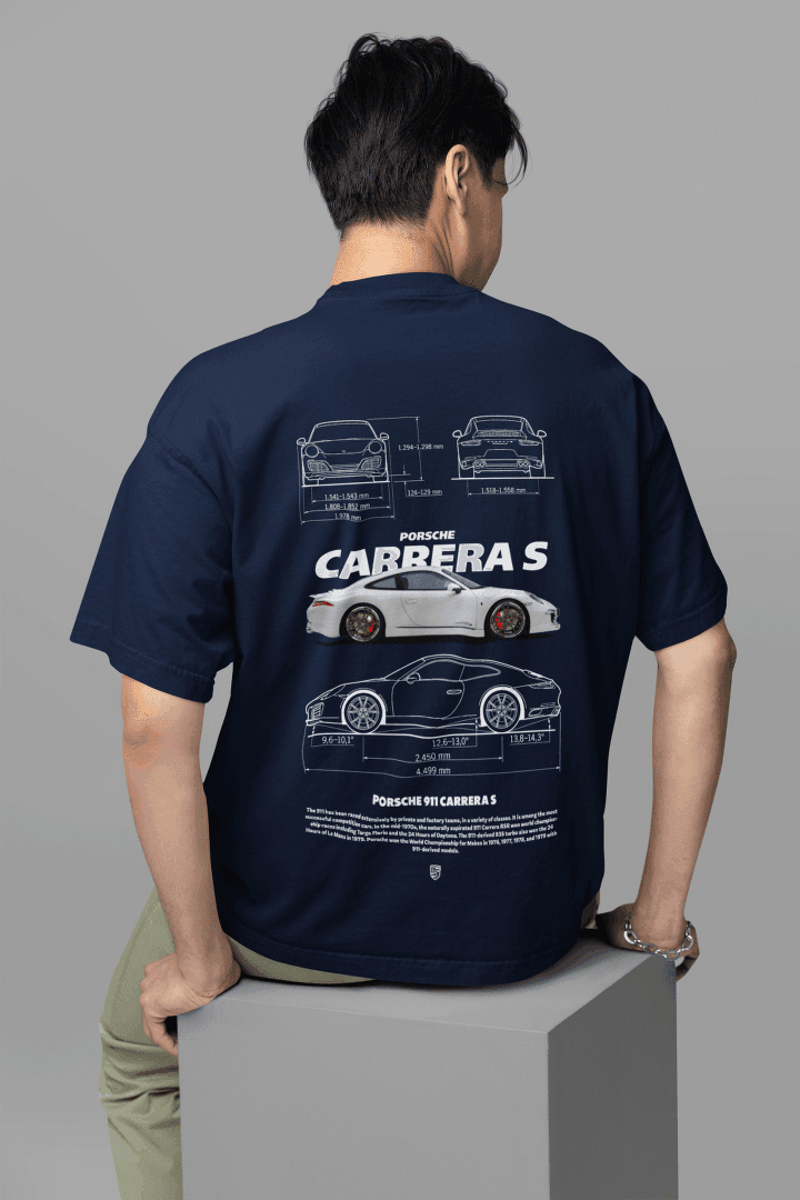 Porsche Fan Tee: Carrera S Technical Art - Essentia Attire
