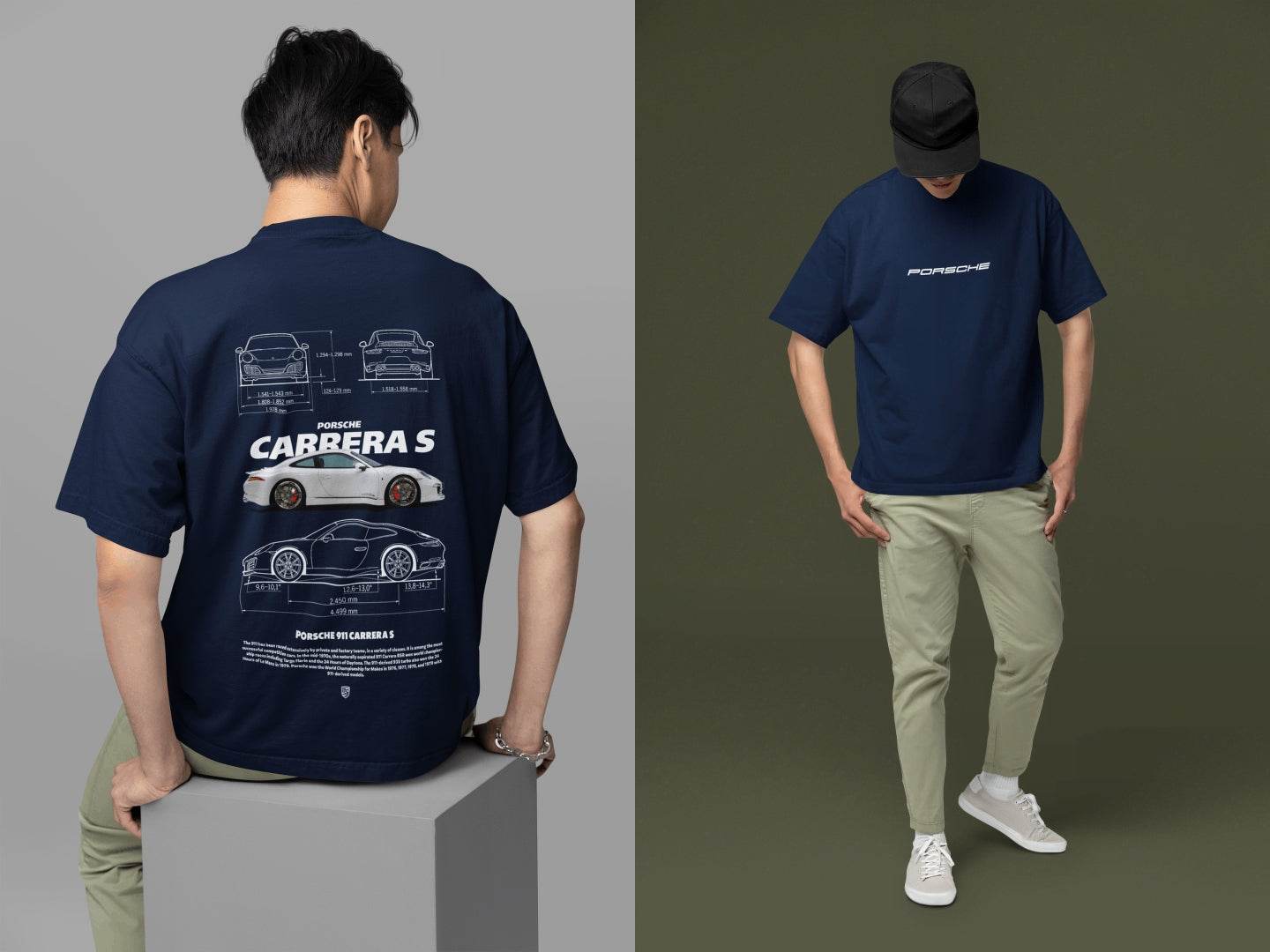 Porsche Fan Tee: Carrera S Technical Art - Essentia Attire