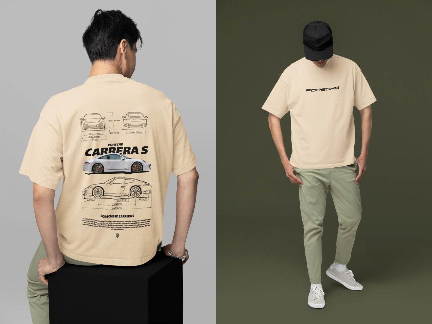 Porsche Fan Tee: Carrera S Technical Art - Essentia Attire