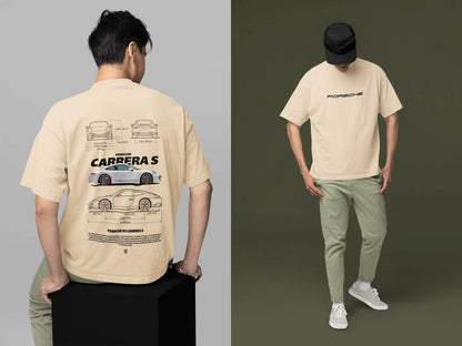 Porsche Fan Tee: Carrera S Technical Art - Essentia Attire