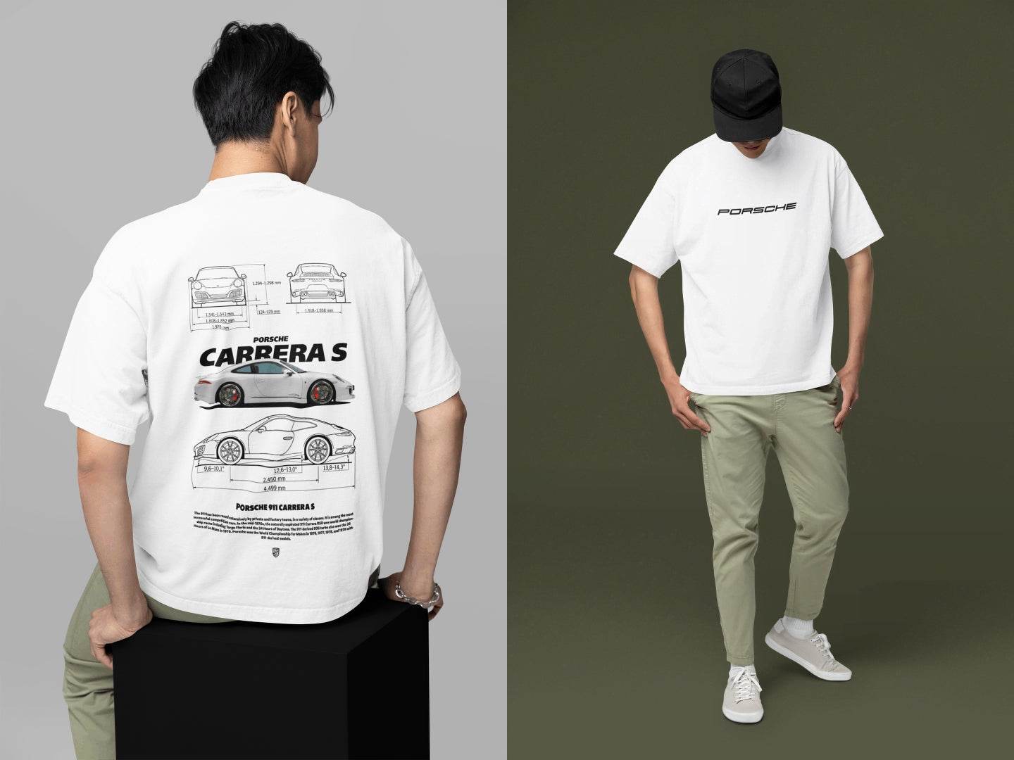 Porsche Fan Tee: Carrera S Technical Art - Essentia Attire