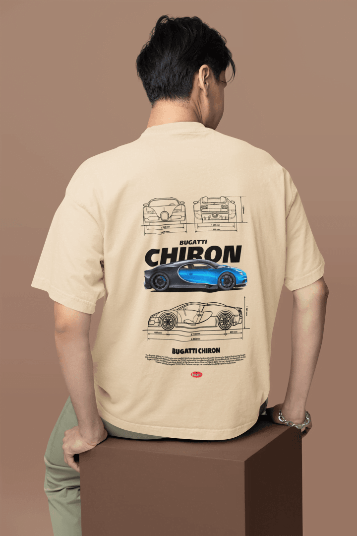 Bugatti Chiron Blueprint: Premium Hypercar Design Tee - Essentia Attire