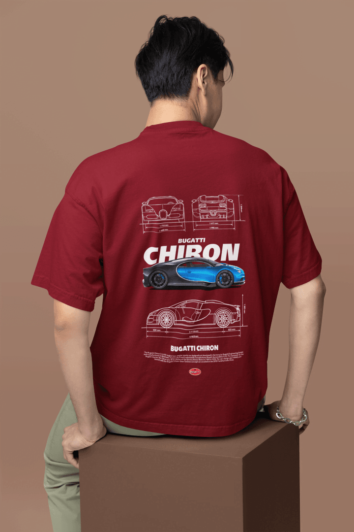 Bugatti Chiron Blueprint: Premium Hypercar Design Tee - Essentia Attire