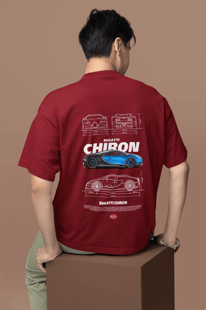 Bugatti Chiron Blueprint: Premium Hypercar Design Tee - Essentia Attire