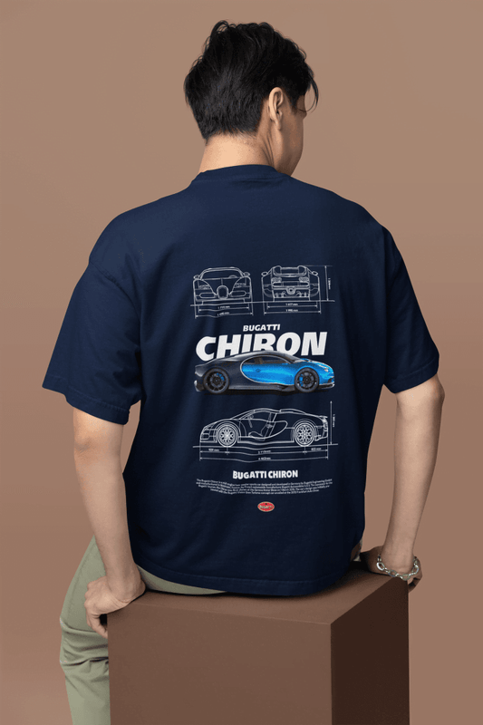 Bugatti Chiron Blueprint: Premium Hypercar Design Tee - Essentia Attire