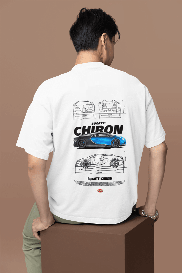 Bugatti Chiron Blueprint: Premium Hypercar Design Tee - Essentia Attire
