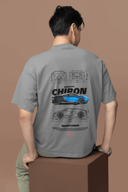 Bugatti Chiron Blueprint: Premium Hypercar Design Tee - Essentia Attire