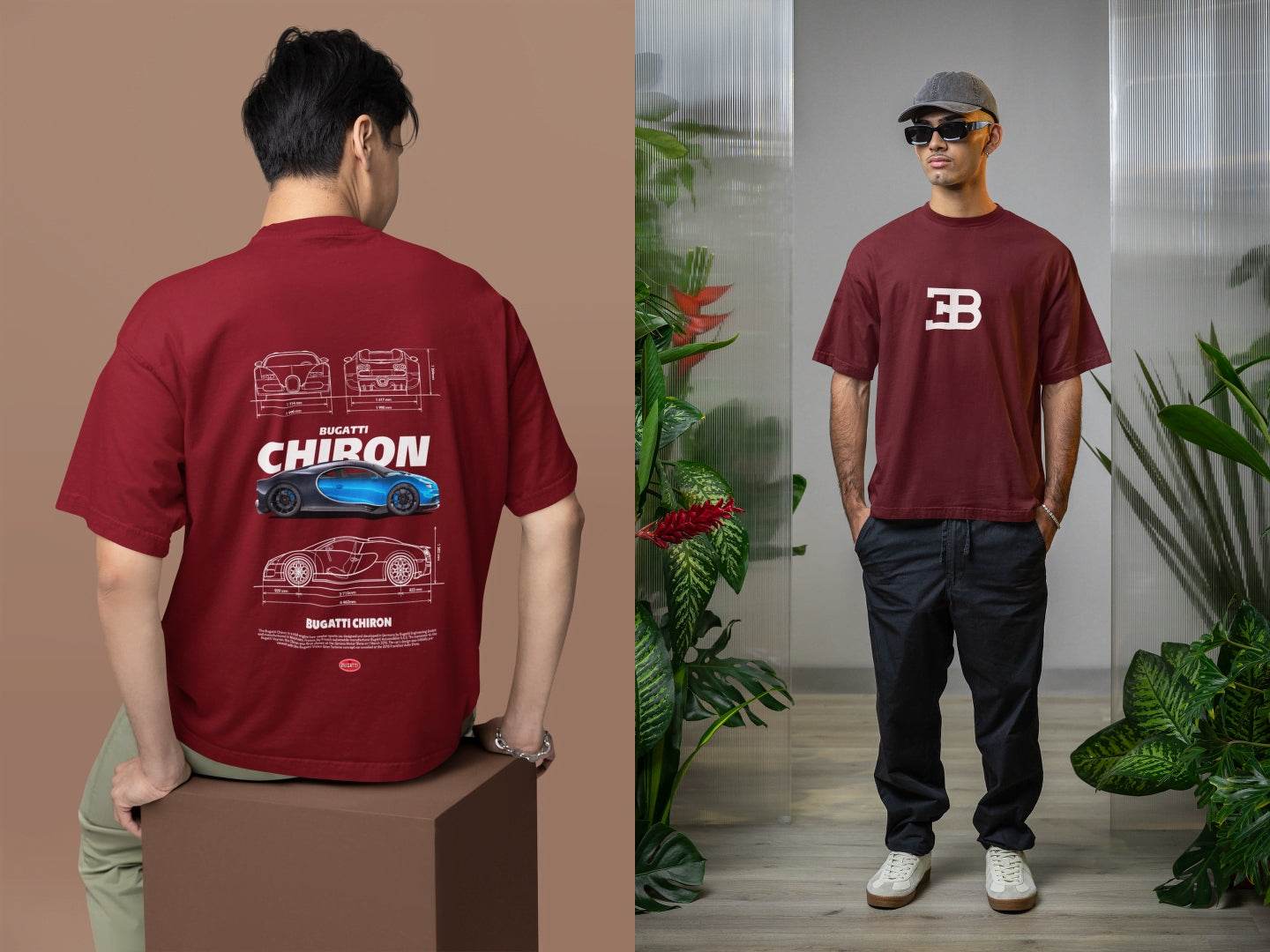 Bugatti Chiron Blueprint: Premium Hypercar Design Tee - Essentia Attire
