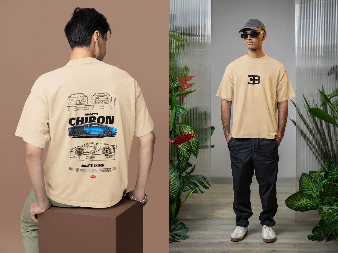 Bugatti Chiron Blueprint: Premium Hypercar Design Tee - Essentia Attire