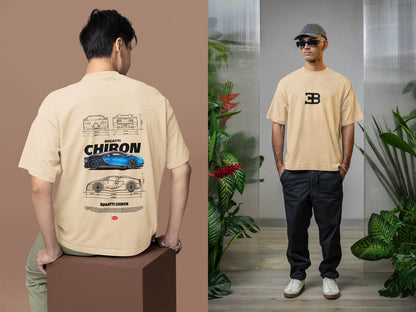 Bugatti Chiron Blueprint: Premium Hypercar Design Tee - Essentia Attire