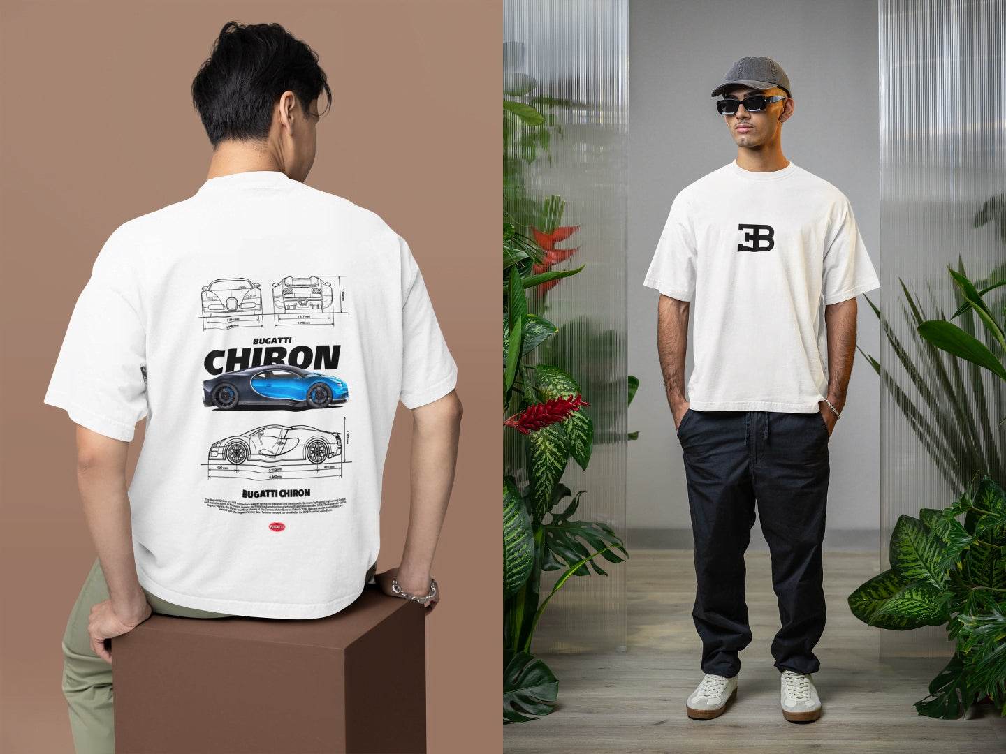 Bugatti Chiron Blueprint: Premium Hypercar Design Tee - Essentia Attire