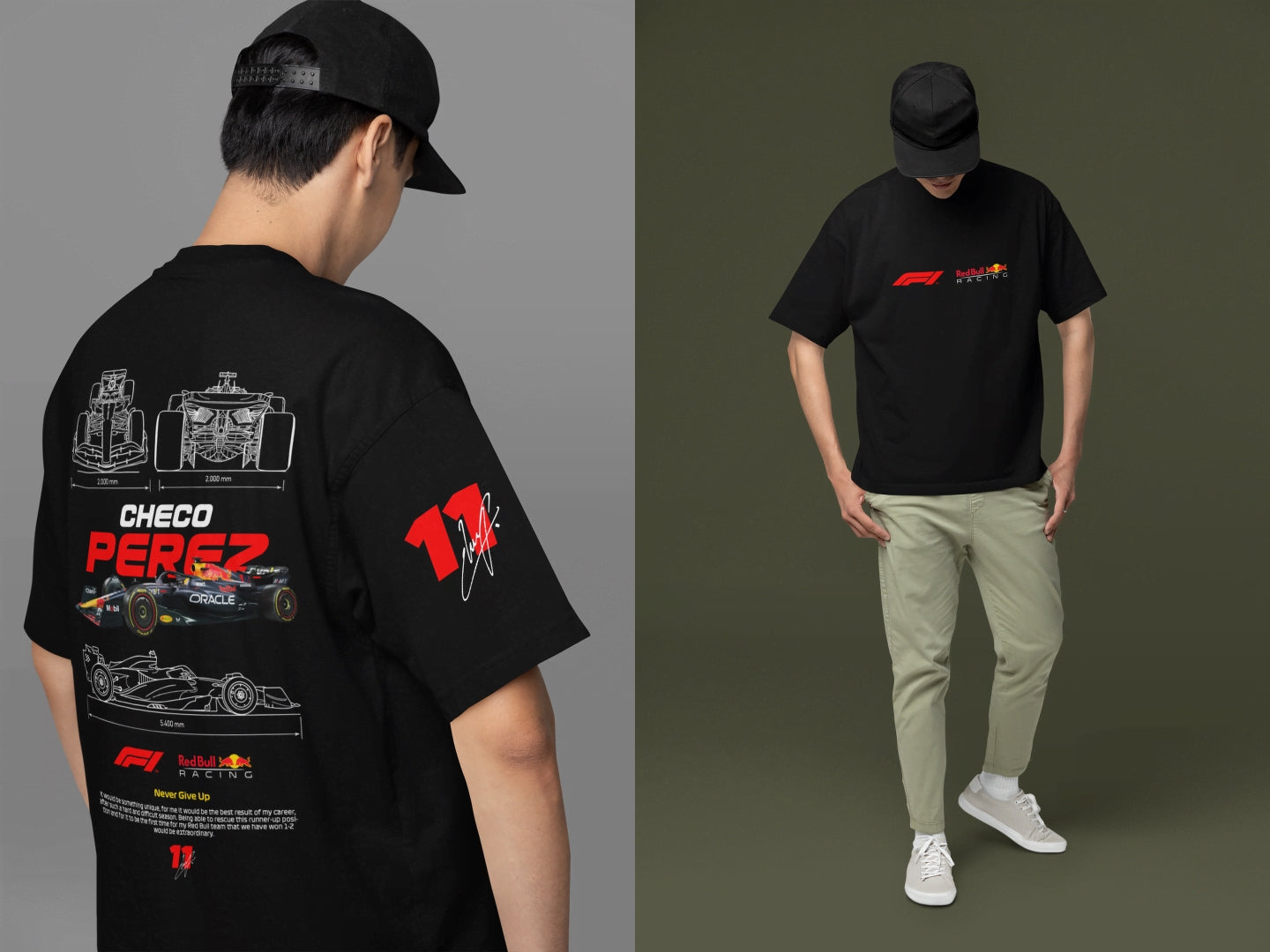 Sergio "Checo" Pérez F1 Car: Red Bull Racing Fan Tee - Essentia Attire