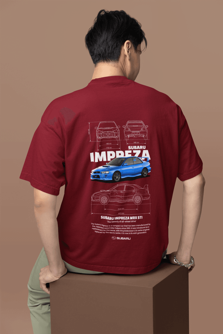 Subaru Impreza WRX STI Blueprint: JDM Rally Car Design Tee - Essentia Attire