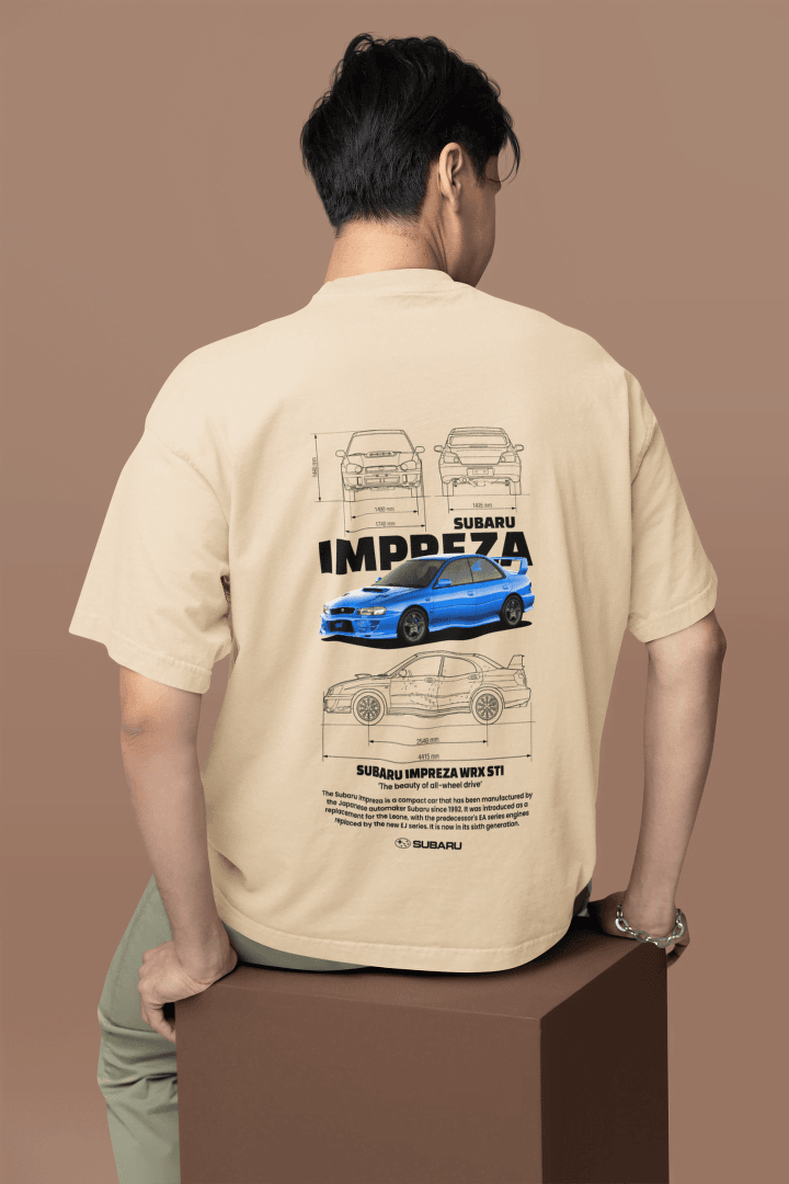 Subaru Impreza WRX STI Blueprint: JDM Rally Car Design Tee - Essentia Attire
