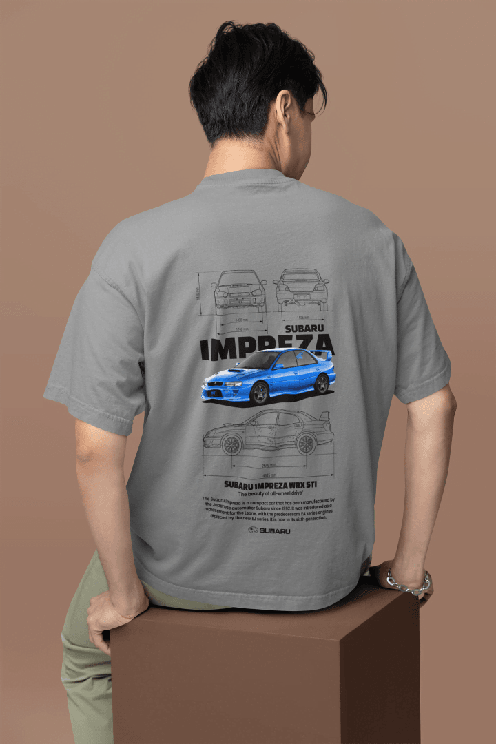 Subaru Impreza WRX STI Blueprint: JDM Rally Car Design Tee - Essentia Attire