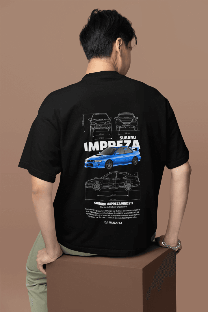 Subaru Impreza WRX STI Blueprint: JDM Rally Car Design Tee - Essentia Attire