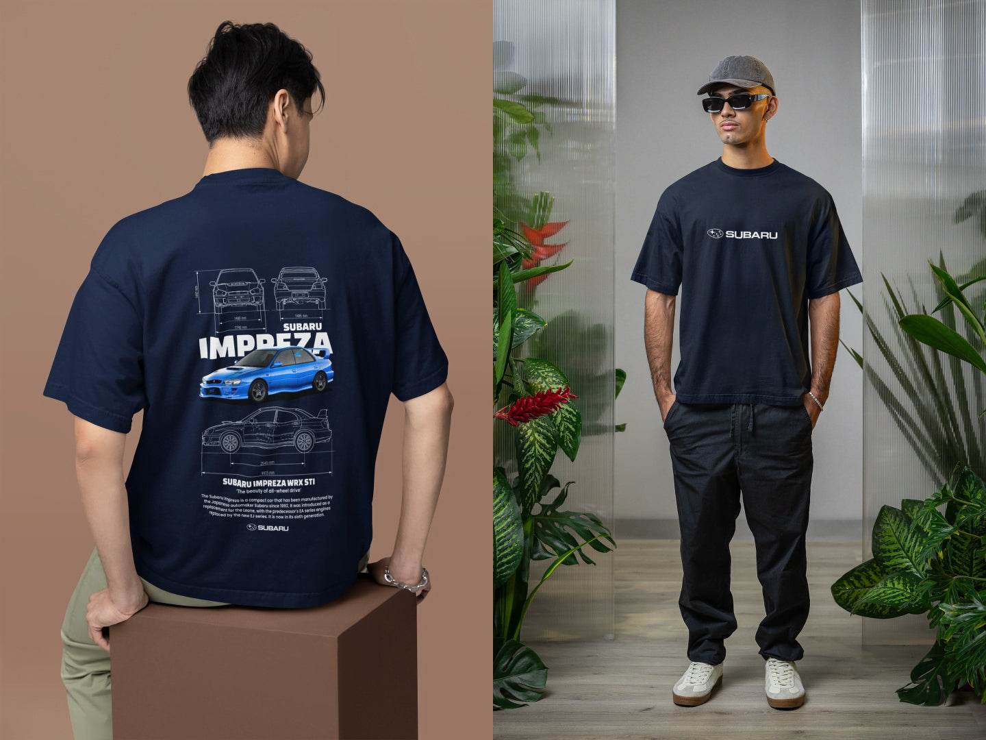 Subaru Impreza WRX STI Blueprint: JDM Rally Car Design Tee - Essentia Attire