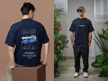Subaru Impreza WRX STI Blueprint: JDM Rally Car Design Tee - Essentia Attire
