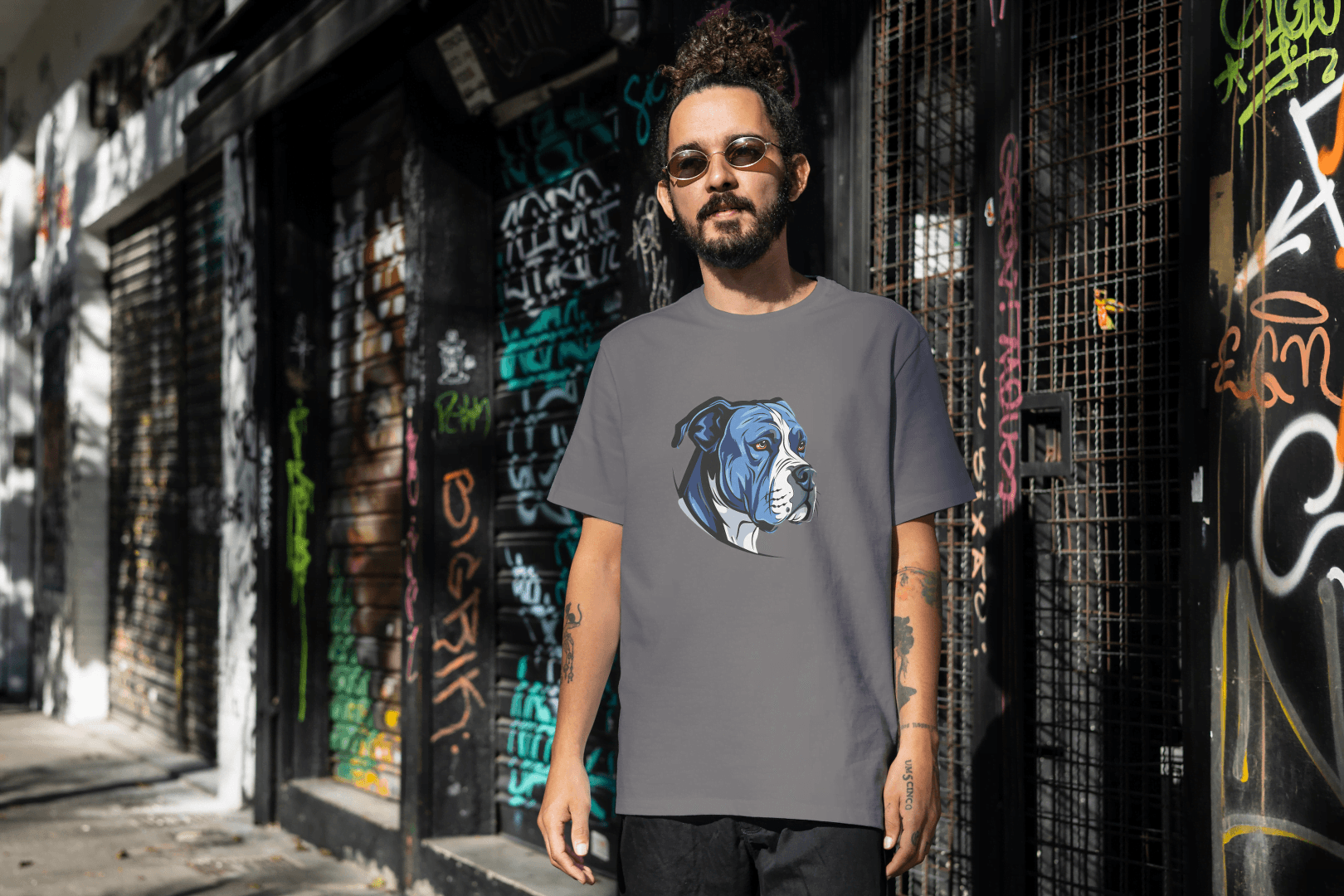 Stylish Dog Lover Art: Contemporary Canine Graphic - Essentia Attire